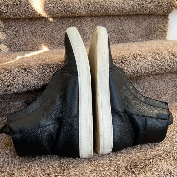 Helmut Lang Men\'s Black Leather High Top Sneakers main image 12